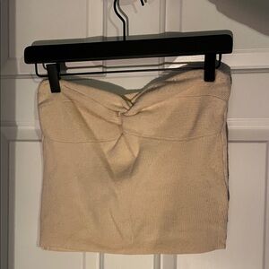 Chic Cream Knotted Women's Top